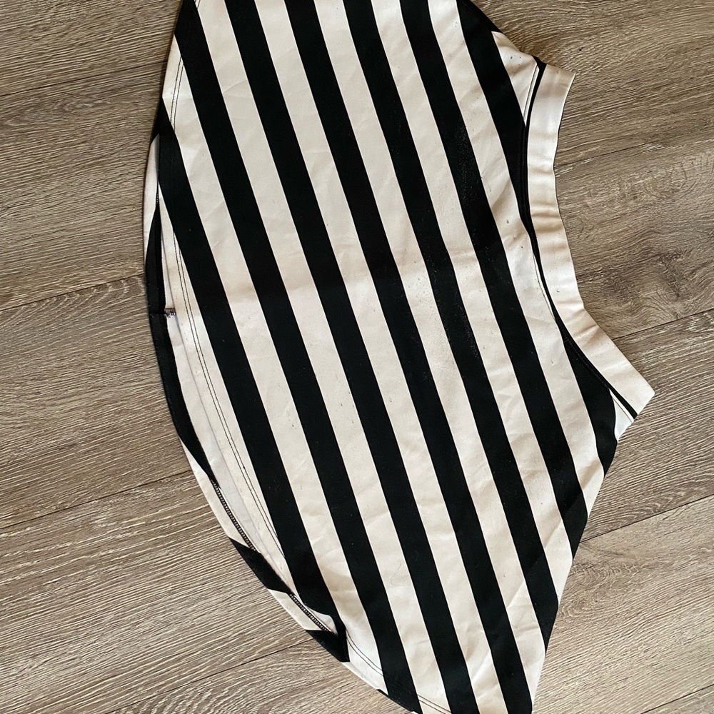Forever 21 Black and White Striped Skirt